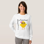 かわいいキャリアのひよこの管理スタッフ Tシャツ (正面フル)