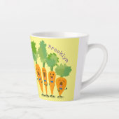 かわいいキャロットカルテット漫画イラストレーション カフェラテマグ (右)