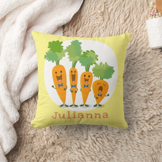 かわいいキャロットカルテット漫画イラストレーション クッション (ブランケット)