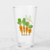かわいいキャロットカルテット漫画イラストレーション タンブラーグラス (裏面)