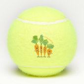 かわいいキャロットカルテット漫画イラストレーション テニスボール (裏面)