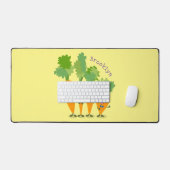 かわいいキャロットカルテット漫画イラストレーション デスクマット (キーボード&マウス)