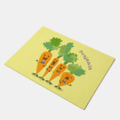 かわいいキャロットカルテット漫画イラストレーション ドアマット (アングル)