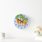 かわいいキャロットカルテット漫画イラストレーション ラウンド壁時計 (ホーム)