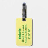 かわいいキャロットカルテット漫画イラストレーション ラゲッジタグ (裏面縦)