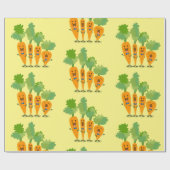 かわいいキャロットカルテット漫画イラストレーション ラッピングペーパー (フラット)