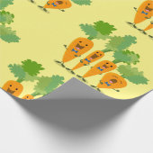 かわいいキャロットカルテット漫画イラストレーション ラッピングペーパー (角)