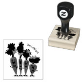 かわいいキャロットカルテット漫画イラストレーション ラバースタンプ (押印)