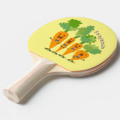 かわいいキャロットカルテット漫画イラストレーション 卓球ラケット (正面アングル)