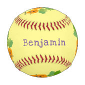 かわいいキャロットカルテット漫画イラストレーション 野球ボール (裏面)