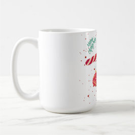かわいいキャンディケインとクリスマスオーナメントのホリデー コーヒーマグカップ