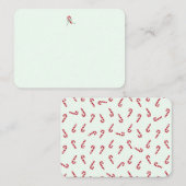 かわいいキャンディケーンのメモカード ノートカード (正面/裏面)