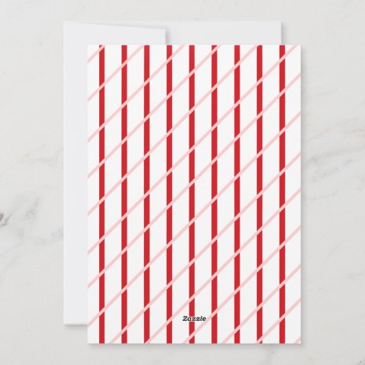 かわいいキャンディケーン | クリスマス家族写真 シーズンカード (裏面)