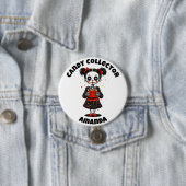 かわいいキャンディコレクタースケルトン女の子ハロウィーン 缶バッジ (インサイチュ)