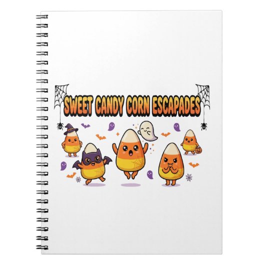 かわいいキャンディコーンのハロウィンパーティー ノートブック (正面)