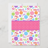 かわいいキャンディスウィート16バースデーパーティー 招待状 (裏面)