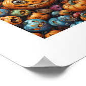 かわいいキャンディハロウィンカボチャのポスター ポスター (角)