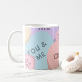 かわいいキャンディハートバレンタインデー コーヒーマグカップ