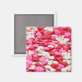 かわいいキャンディハートパターン マグネット (正面/裏面)