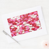 かわいいキャンディハートパターン 長方形シール (封筒)