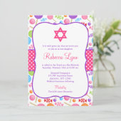 かわいいキャンディバルミツワー 招待状 (スタンド正面)