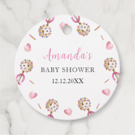 かわいいキャンディバレンタインのスイーテアット赤ちゃんシャワー フェイバータグ