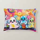 かわいいキャンディパレードカラフルかわいい漫画 アクセントクッション (裏面)
