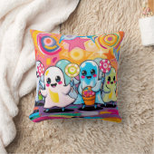 かわいいキャンディパレードカラフルかわいい漫画 クッション (ブランケット)