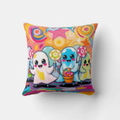かわいいキャンディパレードカラフルかわいい漫画 クッション (裏面)
