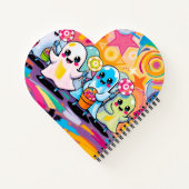 かわいいキャンディパレードカラフルかわいい漫画 ノートブック (裏面)