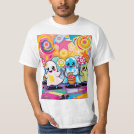 かわいいキャンディパレードカラフルかわいい漫画 Tシャツ