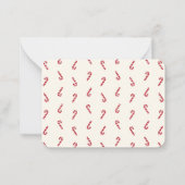 かわいいキャンディーキャン ハート ノートカード (裏面)