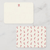 かわいいキャンディーキャン ハート ノートカード (正面/裏面)