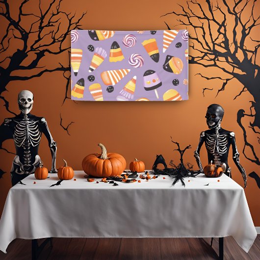 かわいいキャンディーコーンのパターン 横断幕