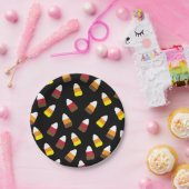 かわいいキャンディーコーンパターンハロウィーン ペーパープレート (パーティー)