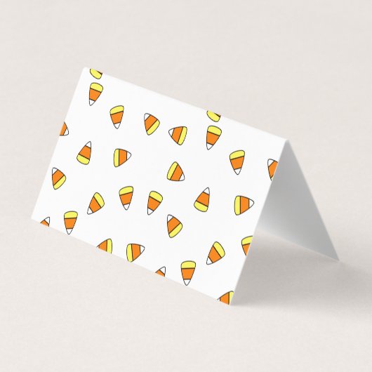 かわいいキャンディーコーン先生教室ハロウィンカード 名刺 (裏面)