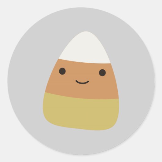 かわいいキャンディーコーン ラウンドシール (正面)