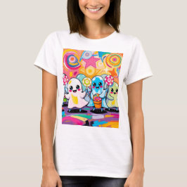 かわいいキャンディーパレード カラフルで可愛いキャラクター Tシャツ