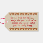 かわいいキャンディー振りかけるジンジャーブレッドのクリスマストレイン ギフトタグ (裏面横)