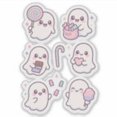 かわいいキャンディ幽霊かわいいステッカーパック シール (正面)