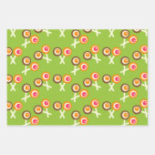 かわいいキャンディ棒つきキャンデー柄 ラッピングペーパーシート (正面2)