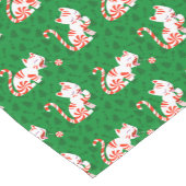 かわいいキャンディ・ケーン猫 ショートテーブルランナー (コーナー)