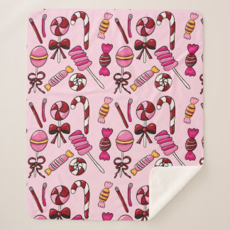 かわいいキャンディ シェルパブランケット