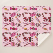 かわいいキャンディ シェルパブランケット (正面(横))