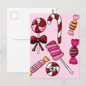 かわいいキャンディ ポストカード (正面/裏面)