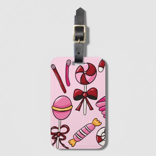 かわいいキャンディ ラゲッジタグ (正面縦)