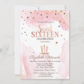 かわいいキャンドルスターズ甘い16 招待状 (正面)