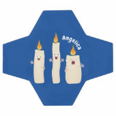 かわいいキャンドルトリオ漫画 サッカーボール (フラット)