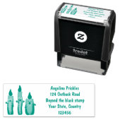 かわいいキャンドルトリオ漫画 セルフインキングスタンプ (インサイチュ)