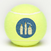 かわいいキャンドルトリオ漫画 テニスボール (裏面)